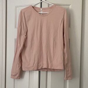 Athleta Light Pink Long Sleeve Tee